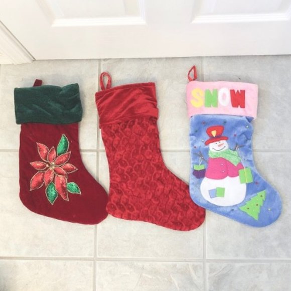 🎄 NEW 3 Large Christmas Stockings - Picture 2 of 4